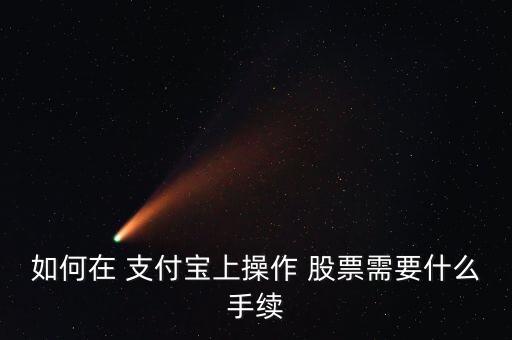 如何在 支付寶上操作 股票需要什么手續(xù)