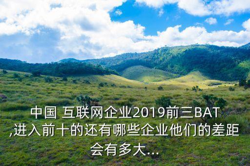 中國 互聯(lián)網(wǎng)企業(yè)2019前三BAT,進入前十的還有哪些企業(yè)他們的差距會有多大...