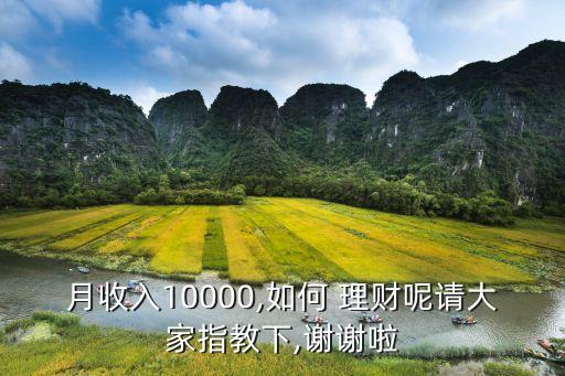 月收入10000,如何 理財(cái)呢請(qǐng)大家指教下,謝謝啦