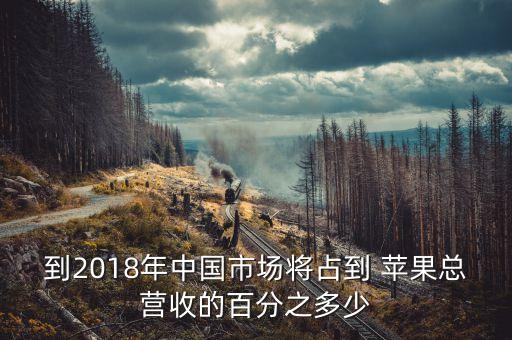 到2018年中國市場將占到 蘋果總營收的百分之多少