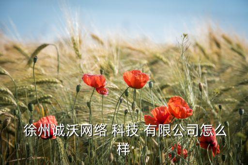  徐州誠沃網(wǎng)絡 科技 有限公司怎么樣