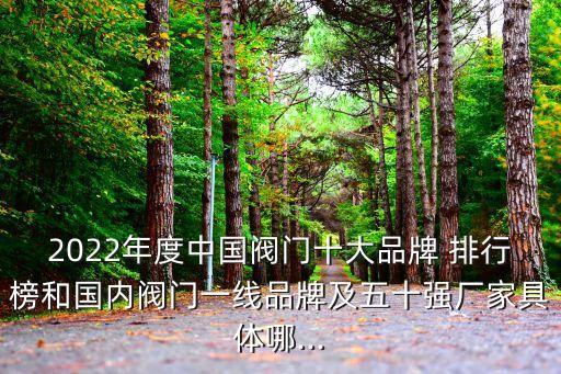 2022年度中國閥門十大品牌 排行榜和國內(nèi)閥門一線品牌及五十強(qiáng)廠家具體哪...