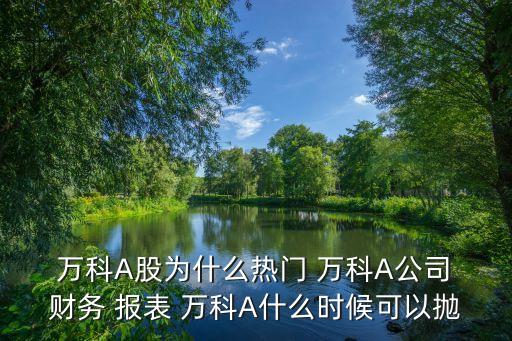  萬科A股為什么熱門 萬科A公司 財務(wù) 報表 萬科A什么時候可以拋