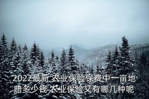 2022最新 農(nóng)業(yè)保險(xiǎn)保費(fèi)中一畝地賠多少錢(qián) 農(nóng)業(yè)保險(xiǎn)又有哪幾種呢