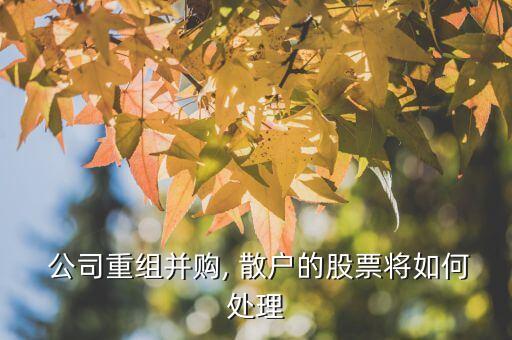  公司重組并購(gòu), 散戶(hù)的股票將如何處理