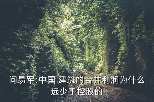 問易軍:中國 建筑的合并利潤為什么遠(yuǎn)少于控股的