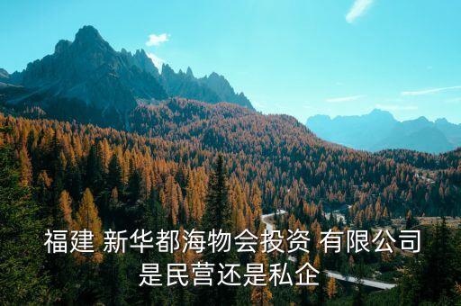  福建 新華都海物會(huì)投資 有限公司是民營(yíng)還是私企