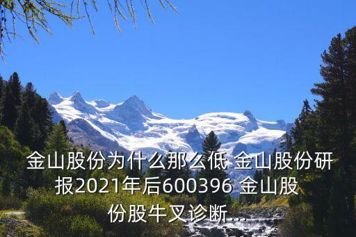  金山股份為什么那么低 金山股份研報2021年后600396 金山股份股牛叉診斷...