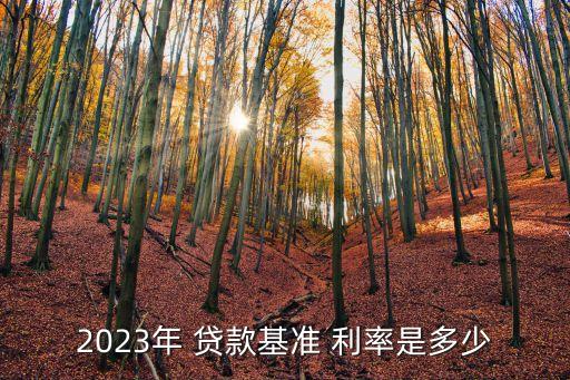 2023年 貸款基準 利率是多少