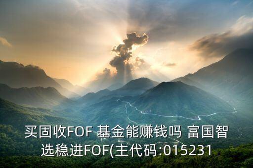 買固收FOF 基金能賺錢嗎 富國智選穩(wěn)進FOF(主代碼:015231