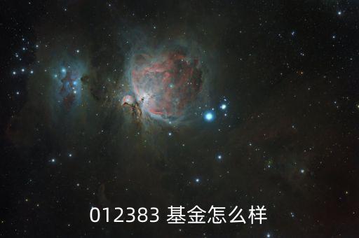 012383 基金怎么樣