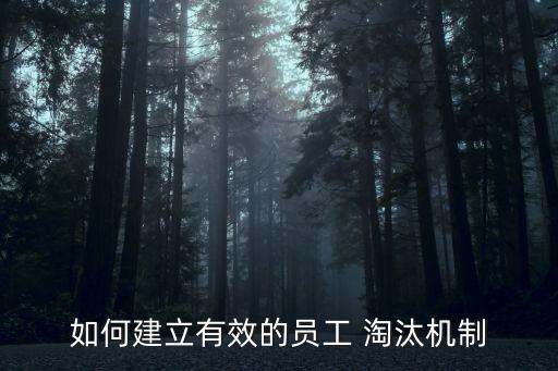 如何建立有效的員工 淘汰機制