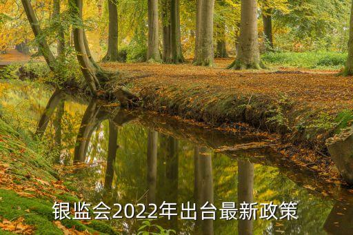 銀監(jiān)會2022年出臺最新政策