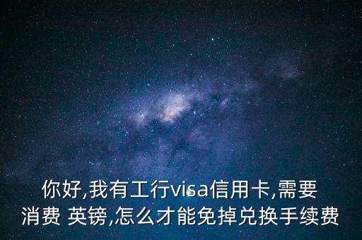 你好,我有工行visa信用卡,需要消費(fèi) 英鎊,怎么才能免掉兌換手續(xù)費(fèi)