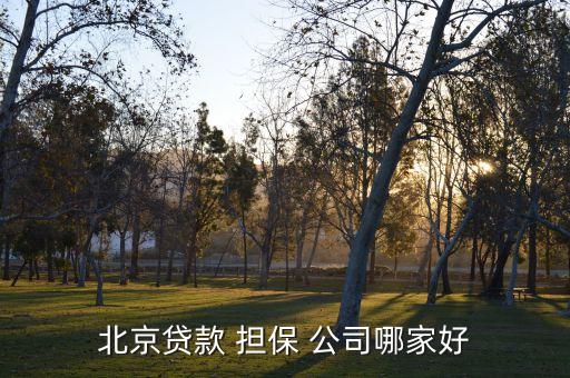 北京貸款 擔保 公司哪家好