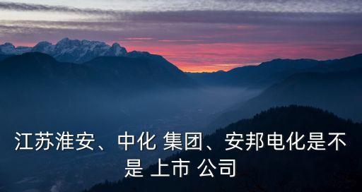 江蘇淮安、中化 集團、安邦電化是不是 上市 公司