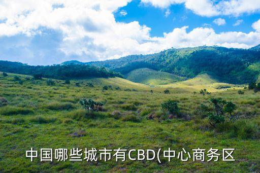 中國哪些城市有CBD(中心商務(wù)區(qū)