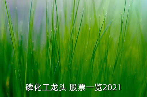 磷化工龍頭 股票一覽2021