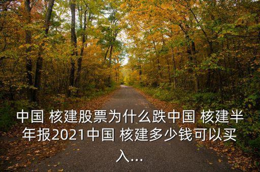 中國 核建股票為什么跌中國 核建半年報(bào)2021中國 核建多少錢可以買入...