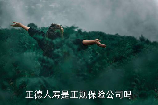 正德人壽是正規(guī)保險公司嗎