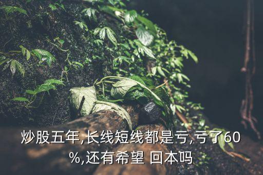 炒股五年,長線短線都是虧,虧了60%,還有希望 回本嗎