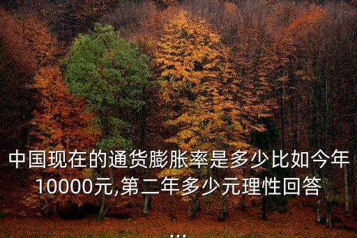 中國(guó)現(xiàn)在的通貨膨脹率是多少比如今年10000元,第二年多少元理性回答...