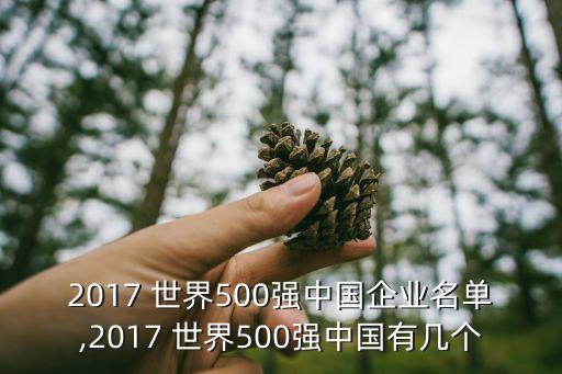 2017 世界500強(qiáng)中國企業(yè)名單,2017 世界500強(qiáng)中國有幾個