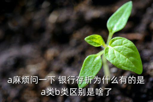 a麻煩問一下 銀行存折為什么有的是a類b類區(qū)別是啥了