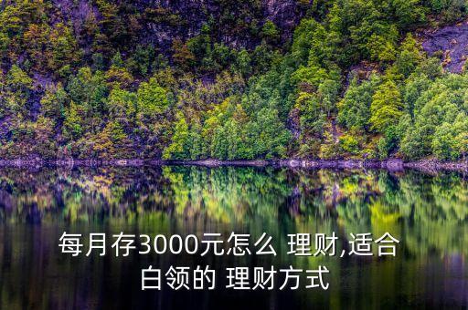 每月存3000元怎么 理財(cái),適合 白領(lǐng)的 理財(cái)方式