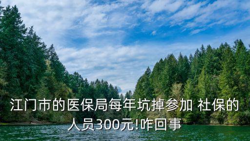 江門市的醫(yī)保局每年坑掉參加 社保的人員300元!咋回事