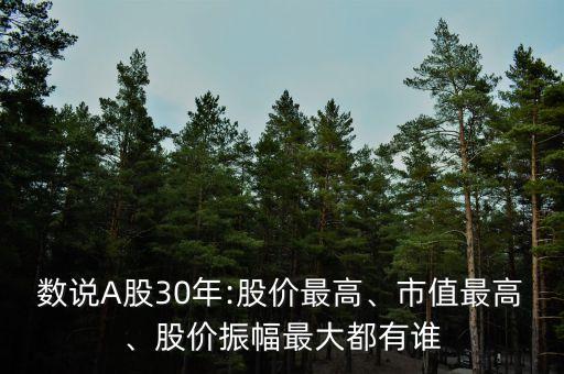 數(shù)說A股30年:股價最高、市值最高、股價振幅最大都有誰