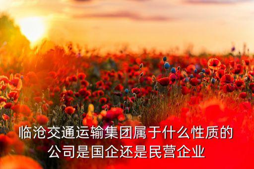  臨滄交通運(yùn)輸集團(tuán)屬于什么性質(zhì)的 公司是國企還是民營企業(yè)