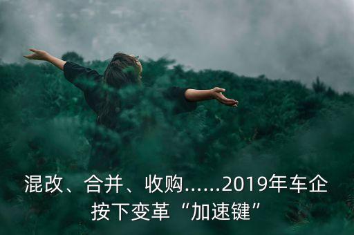 混改、合并、收購……2019年車企按下變革“加速鍵”