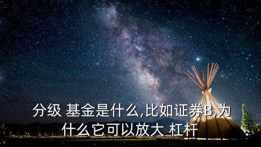  分級 基金是什么,比如證券B,為什么它可以放大 杠桿