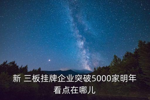 新 三板掛牌企業(yè)突破5000家明年看點在哪兒