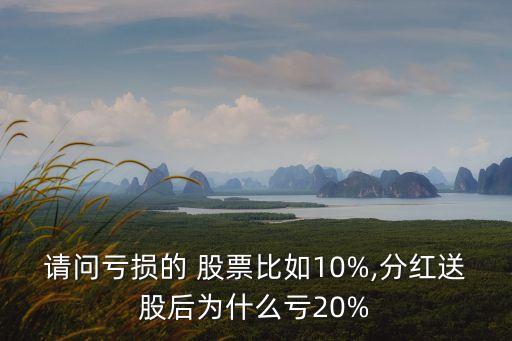 請(qǐng)問(wèn)虧損的 股票比如10%,分紅送股后為什么虧20%