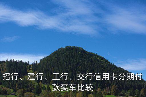 招行、建行、工行、交行信用卡分期付款買車比較