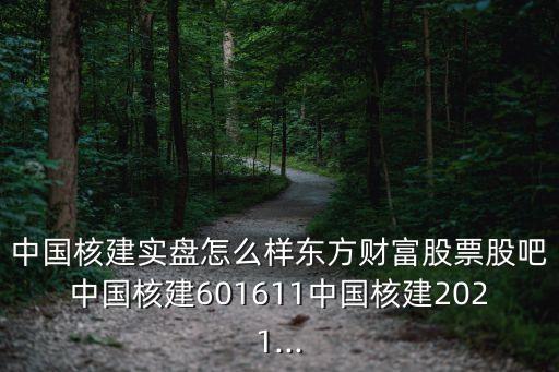 中國核建實盤怎么樣?xùn)|方財富股票股吧中國核建601611中國核建2021...