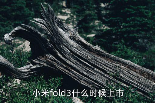  小米fold3什么時候上市