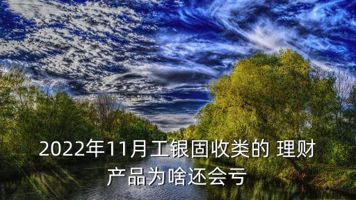 2022年11月工銀固收類的 理財(cái)產(chǎn)品為啥還會(huì)虧