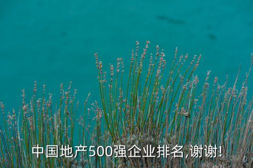 中國(guó)地產(chǎn)500強(qiáng)企業(yè)排名,謝謝!