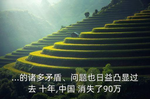 ...的諸多矛盾、問題也日益凸顯過去 十年,中國(guó) 消失了90萬