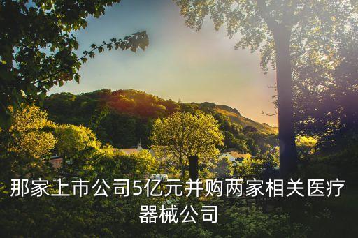 那家上市公司5億元并購(gòu)兩家相關(guān)醫(yī)療器械公司