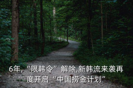 6年,“限韓令”解除,新韓流來襲再度開啟“中國撈金計劃”