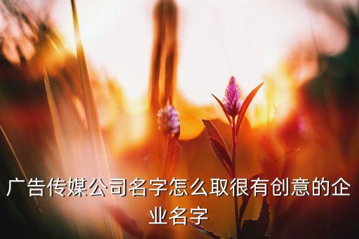 廣告?zhèn)髅焦久衷趺慈『苡袆?chuàng)意的企業(yè)名字