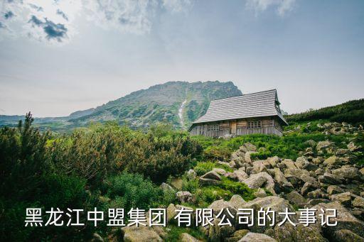 黑龍江中盟集團(tuán) 有限公司的大事記