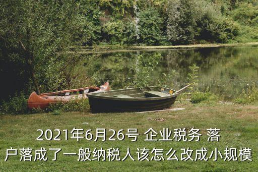 2021年6月26號 企業(yè)稅務(wù) 落戶落成了一般納稅人該怎么改成小規(guī)模