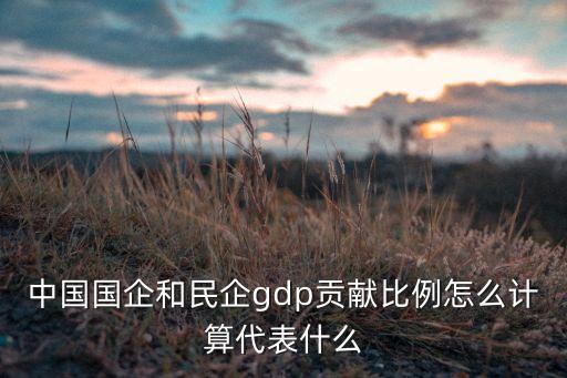 中國國企和民企gdp貢獻(xiàn)比例怎么計(jì)算代表什么