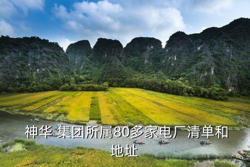  神華 集團所屬80多家電廠清單和地址