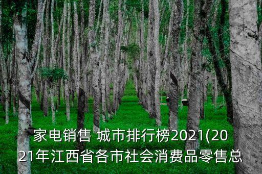 家電銷(xiāo)售 城市排行榜2021(2021年江西省各市社會(huì)消費(fèi)品零售總